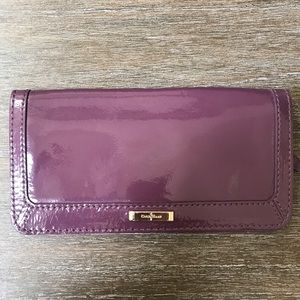 Cole Haan purple patent leather wallet